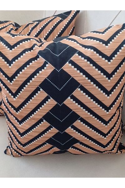 Ardizayn Mustard - Velvet Fabric 2-Pece Throw Pillow Cover - Εκτύπωση διπλής όψης