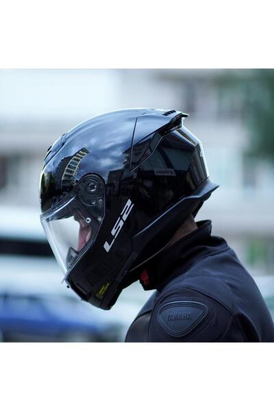 LS2 Stream 2 Parlak Siyah Kask