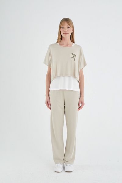 Sevim Sevi̇m 21162 Printed 3-Piece Pants Set 25Y