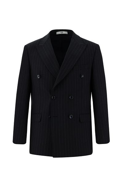 Kiğılı Regular Fit Wool Striped Double Breasted Suit