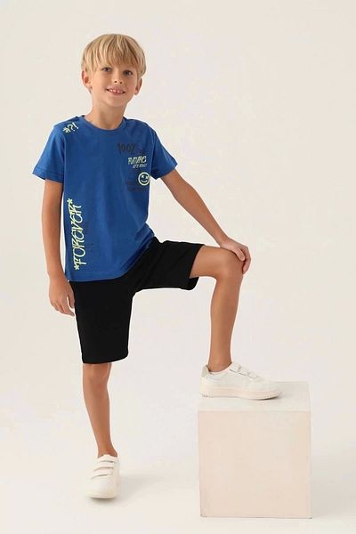 Rolypoly Boy's Bermuda Set - Cobalt