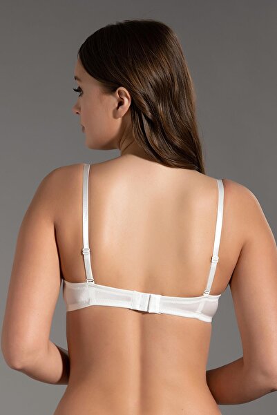 cotonhause Γυναικείο λευκό σουτιέν Push-Up με διπλή επένδυση 33703501