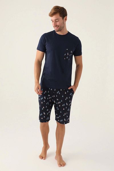 Arnetta Father Son Bermuda Suit - Navy Blue