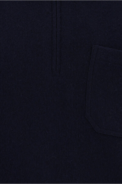 Abdullah Kiğılı Polo Neck Regular Fit Zippered Cashmere Italian Knitwear Sweater