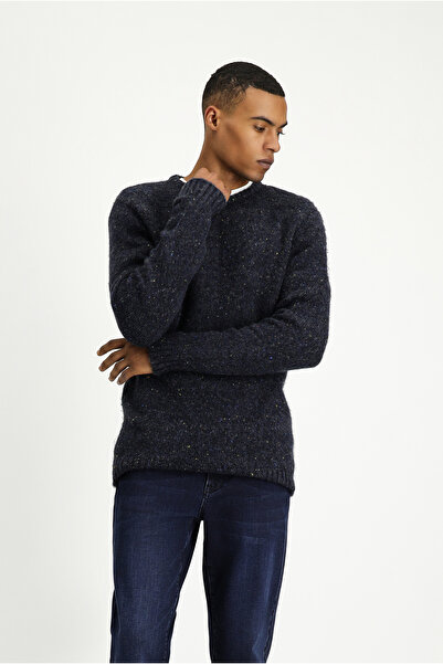 Kiğılı Crew Neck Slim Fit Slim Fit Patterned Wool Knitwear Sweater