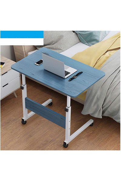 BUNCA Adjustable Laptop Table with Wheels - Versatile and Functional Mobile Computer Desk for Home and Office