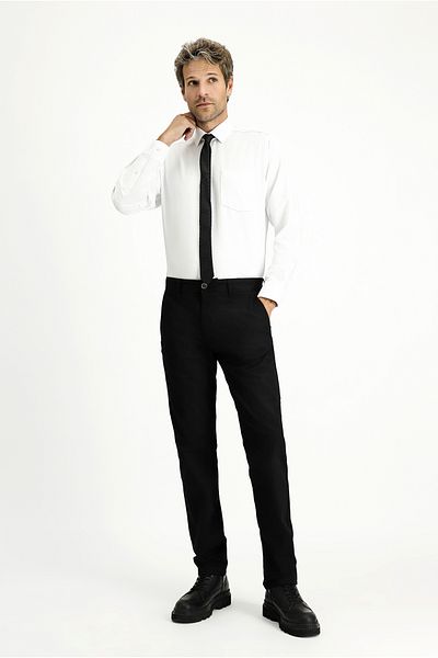 Kiğılı Long Sleeve Regular Fit Classic Collar Oxford Cotton Easy-Iron Shirt