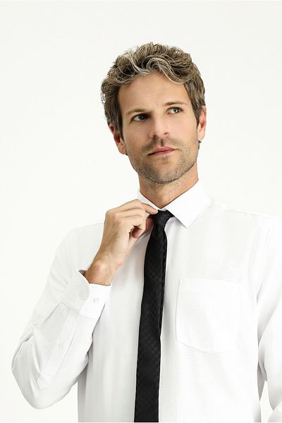 Kiğılı Long Sleeve Regular Fit Classic Collar Oxford Cotton Easy-Iron Shirt