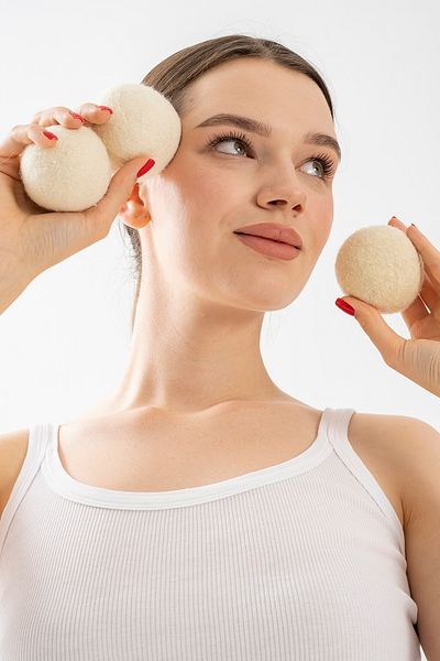 Lajel Home Atelier Premium 100% Natural Laundry Dryer Ball 3 Pieces Natural Softener Laundry Dryer Ball