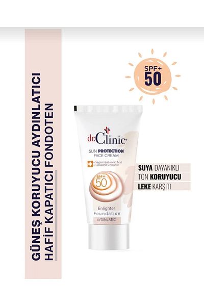 Dr. Clinic SPF+50 Brightening Sunscreen Face Cream - 50ml