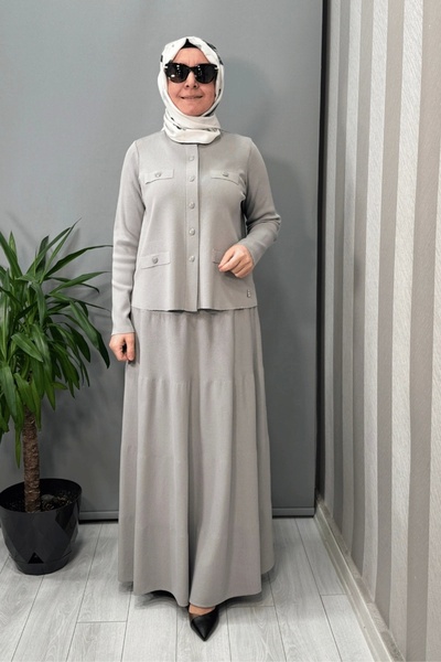 MISS DALIDA Knitwear Skirt Gray T25Y-2004