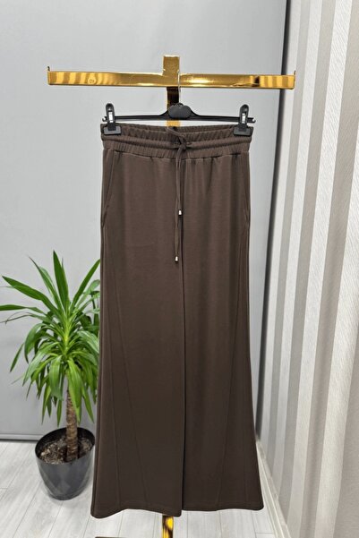 Sentez ديفانا مودال بنطال واسع الساق بني 5584