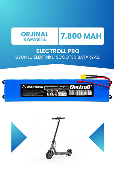 ELECTROLL Pro Batarya (Orijinal Kapasite) 36v 7800mah Pil Elektrikli Scooter ...