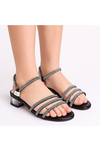 KATEYLER Pantofi de seara pentru fete cu lift negru