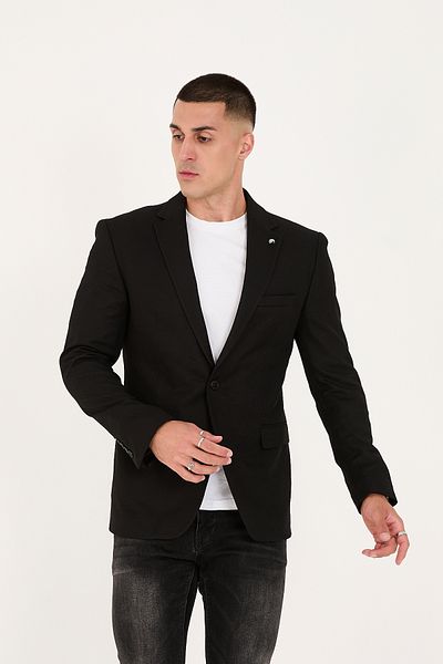 LEBS Lycra Knitted Fabric Slim Fit Men's Jacket