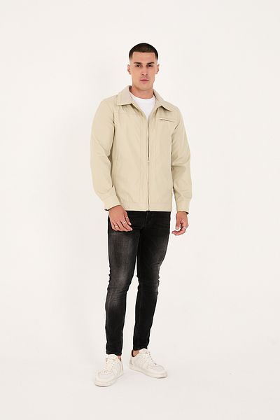 LEBS Men's Collar Ribbed Summer Coat