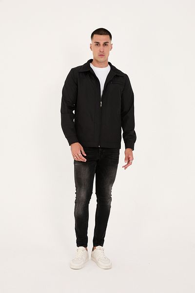 LEBS Men's Collar Ribbed Summer Coat