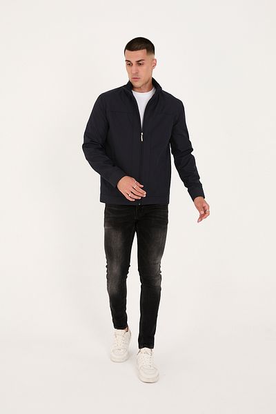 LEBS Men's Stand Collar Summer Coat