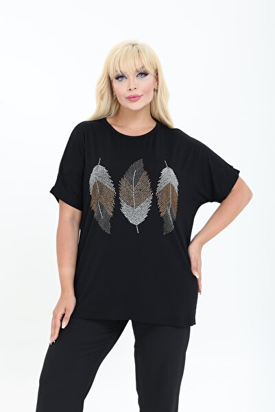 şuranur Bluză Leaf Stone Mânecă liliac 1 Calitate Stone Bamboo M-6xl