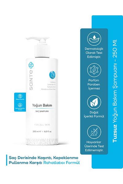 SantePlus Salt Free Intensive Care Shampoo Against Dandruff for Greasy Hair (E.Gzama, S.Edef)