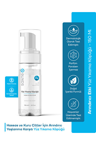 SantePlus Sante Yüz Yıkama Köpüğü Canlandırıcı Ve Derinlemesine Temizlik 150 ml