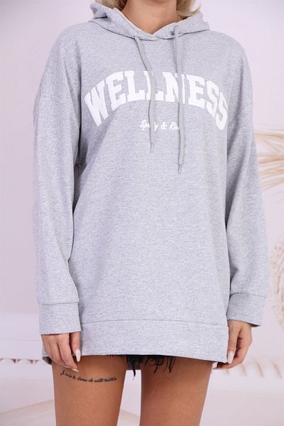 Aslında Look Pulover cu glugă imprimat Wellness