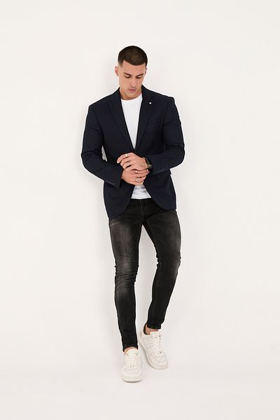 LEBS Lycra Knitted Fabric Slim Fit Men's Jacket