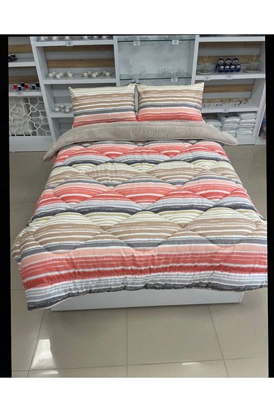 VİLERA HOME Fluffy Double Person Welsoft Air Permeable Duvet with Pillow Case
