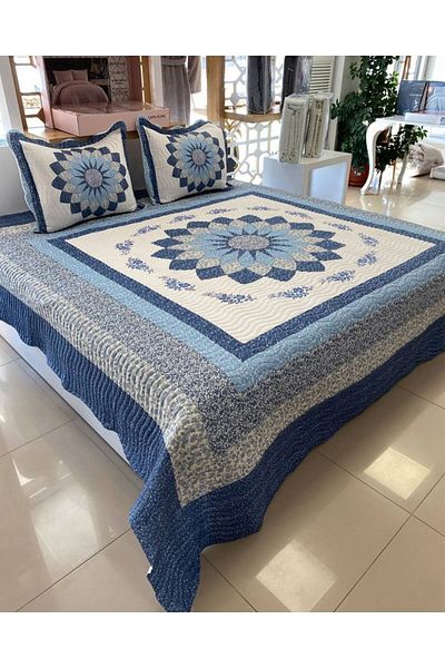 VİLERA HOME Patterned King Bedding Set