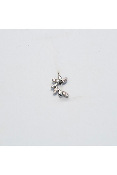 Piercing by Sever Yaprak Çelik Piercing… Gümüş/Silver Renkli ve Şeffaf Taşlı ...