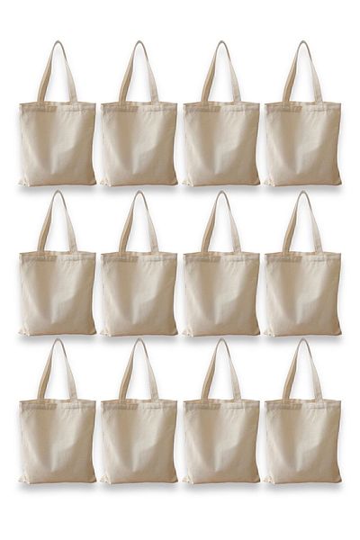 pintiorg Unprinted Raw Cloth Bag Punch 35x40cm 12 Pieces