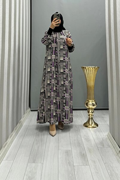 Invee Invee 6885 Model Collar Pleated Dress