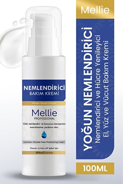 mellie Su Bazlı Yoğun Nemlendirici, Tüm Cilt Tipleri Için, El Yüz Ve Vücut 100ml