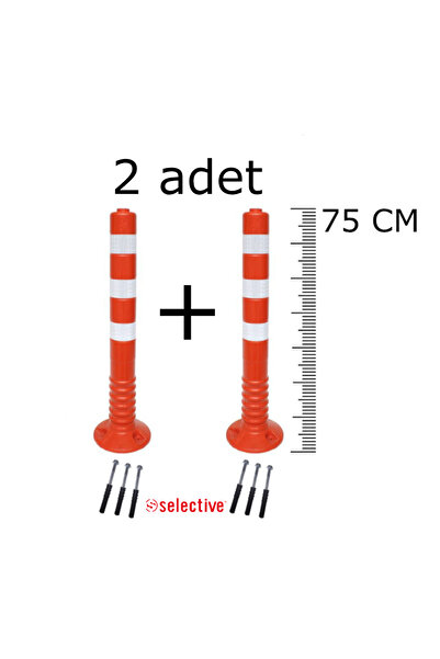 Selective Esnek Otopark Dubası Plastik Yol Şerit Ayırıcı Trafik Dubası 75cm 2...