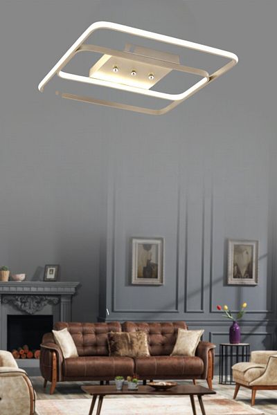 ESSLİGHT Milano 45 cm 3 Colors with Light Mode (White Yellow Daylight) Living Room Kitchen Bedroom Young Room Led Chandelier