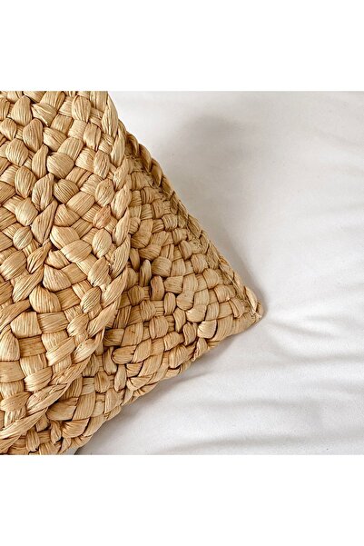 FASHION COCKTAIL Дамска чанта за лятна почивка - подплатена, вносна машинно плетена ракита с верижка и презрамка