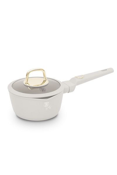 Berlinger Haus Sauce Pan With Lid 16 Cm 1.2l Sahara Bh 8058, Non-stick Coating, Cream