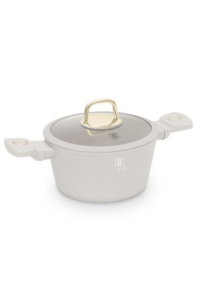 Berlinger Haus Pot with lid 20 cm, 2.5L Sahara Berlinger Haus BH 8070, non-stick coating, cream
