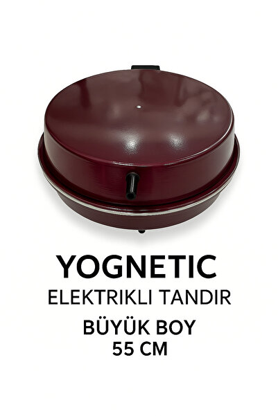 YOGNETIC Jumbo Büyük Boy Elektrikli Tandır | Ekmek Yapma Makinesi | Statik Boyalı Büyük Boy Tandır - BORDO