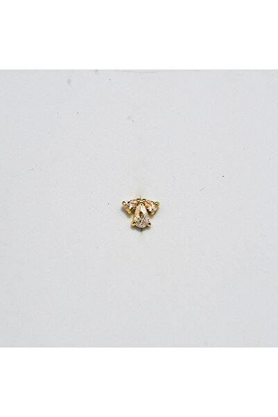 Piercing by Sever 3 Şeffaf Taşlı Çelik Piercing… Altın/Gold Renkli (TRAGUS HE...
