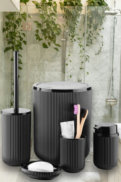 Open Home Concept طقم حمام أسود 5 قطع