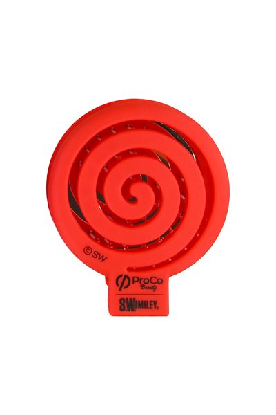 PROCO Beauty Makaron X Sw. Smiley-Three-Dimensional 3D Flexible Mirrored Bag Size Hair Brush-Compact Detangler