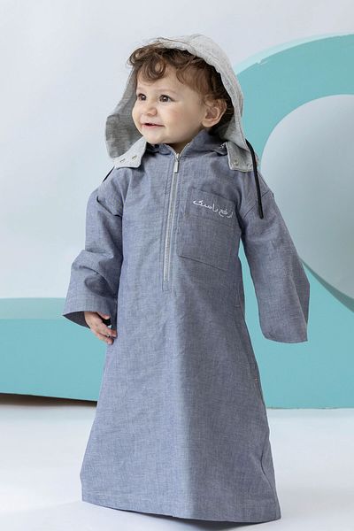 Ein Ghein kids wear Boys' "Raise Your Head" Hoodie and Zip-Up Grey