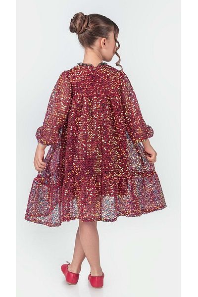 Mnk Baby&Kids Likio Vintage Sequin Girl's Evening Dress M00739 Bordo