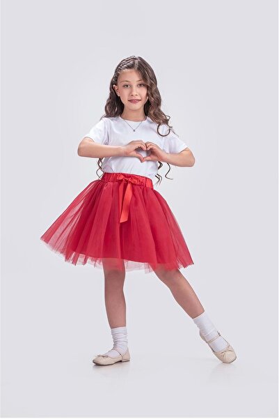 Mnk Baby&Kids Rainbow Tutu Girl's Skirt M00727 Red