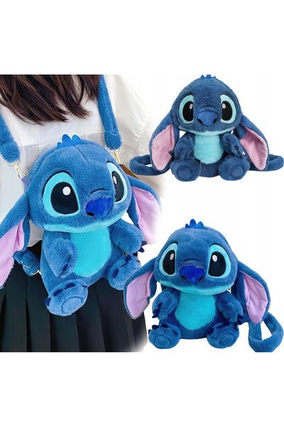 Happystore Lilo stitch Sırt Çantası Sevimli Peluş Dikiş Sırt Çantası Mini Karikatür Çanta Kadın çocuk sevimli