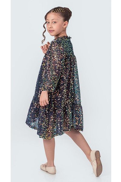 Mnk Baby&Kids Likio Vintage Sequin Girl's Evening Dress M00739 Dark Blue