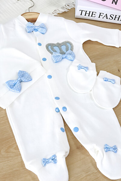 Sitilin Baby Boy Bow Tie King Stone Fancy Jumpsuit Set 0-3 Months Stl7016