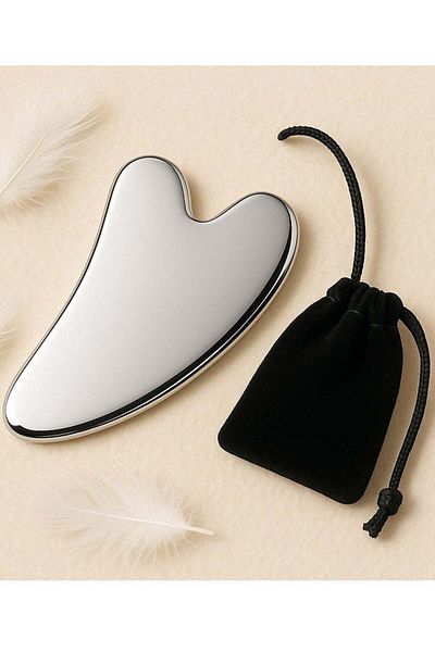 F.A.M.S Stainless Steel Gua Sha Facial Tools, Reduce Puffiness, Lymphatic Drainage, Facial Tension