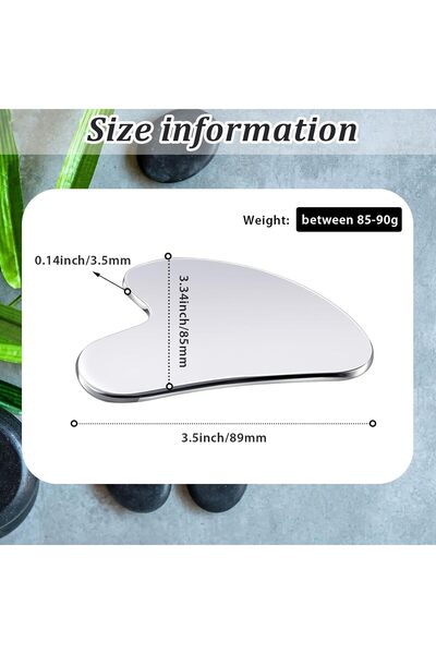 F.A.M.S Stainless Steel Gua Sha Facial Tools, Reduce Puffiness, Lymphatic Drainage, Facial Tension
